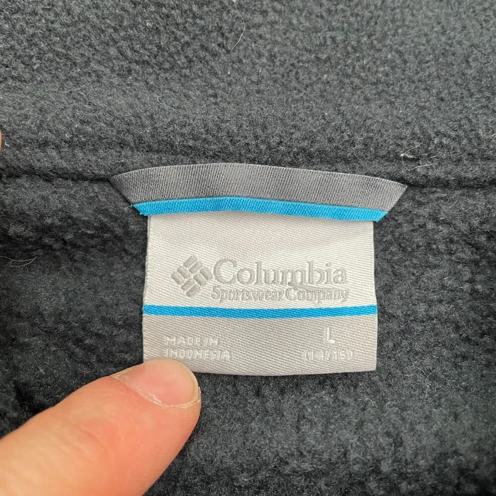 Columbia Steens Mountain Fleece Jacket Boys Youth Large Black Full Zip Outdoor - Picture 4 of 10